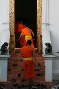 Monks off to prayer