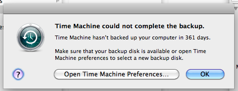 Time Machine 361 days